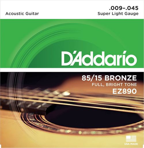 Daddario Bronze D'addario And Co Ez890 85/15 Super Light 9-45 Autres Jeux De Cordes Folk - Image 1