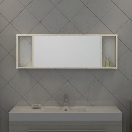 Miroir étagère coloris Pin