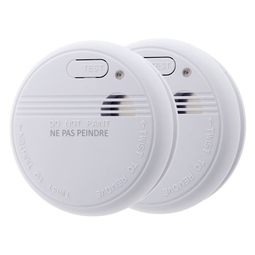 Otio - Lot De 2 Détecteurs De Fumée Autonomie 5 Ans - Pile Et Accessoires