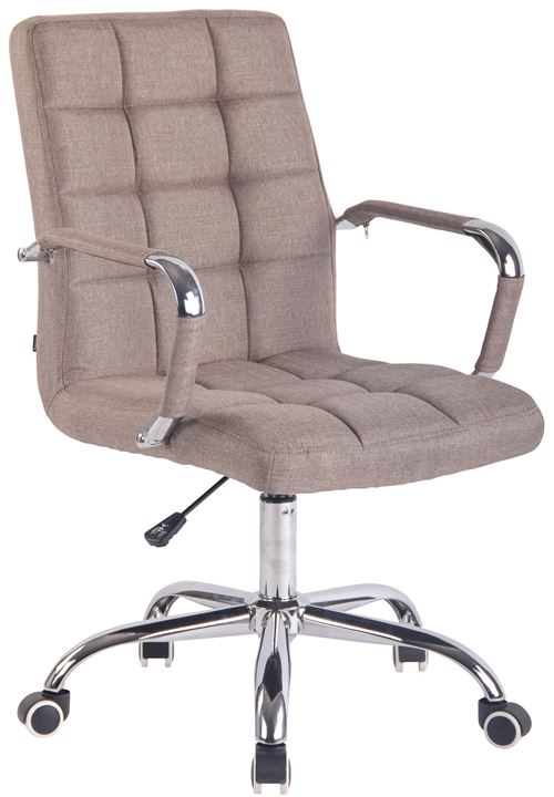 CLP Fauteuil de Bureau Deli Tissu  Taupe