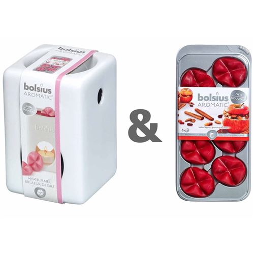 Bolsius Brûleur de cire avec cire parfumée Pomme cuite 07790501826