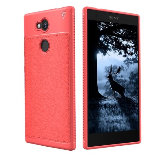 Sony Xperia L2 Coque Protection TPU Texture Litchi Rouge ALS64235