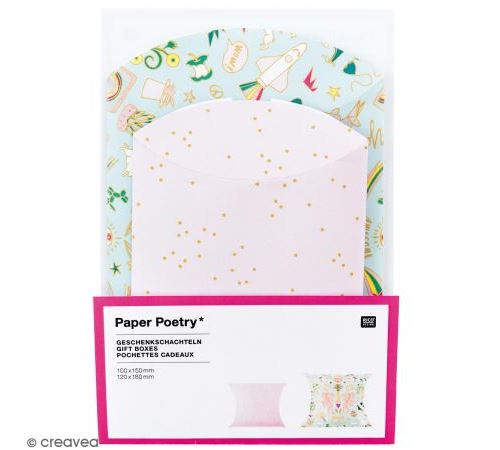 Lot de pochettes cadeaux - Wonderland - 2 tailles - 6 pcs