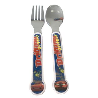 Couverts Enfants Super Mario - Fourchette Et Cuillère Inox - Longueur 15cm - Design Amusant