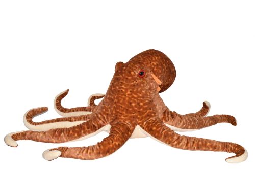 Wild Republic peluche octopus junior 76 cm en peluche orange/beige