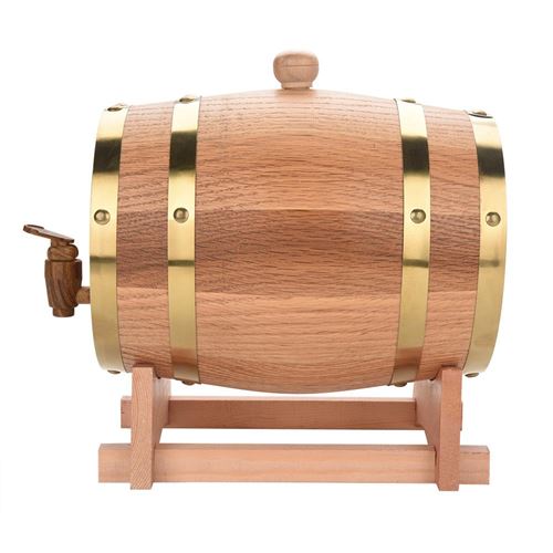 Tonneau de Vin en Bois de Chêne, 3L en Bois de Chêne Tonneau de Vin Vendange pour Port de Bière Whiskey Rum