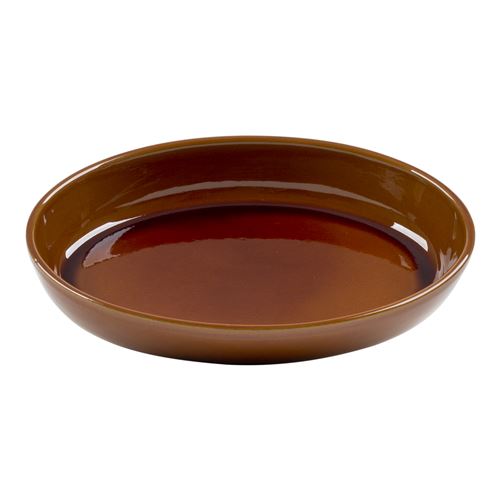 Plat sabot poterie n°8 25x18 - Digoin - Marron - Terre Cuite