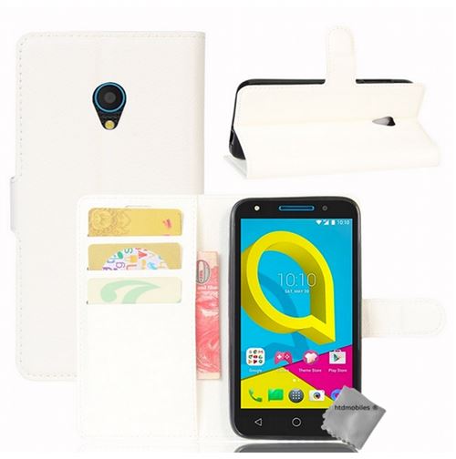 Housse etui coque pochette portefeuille pour Orange Rise 52 avec verre trempe - BLANC