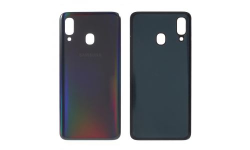 Face arrière vitre du dos noir Galaxy A40 noir