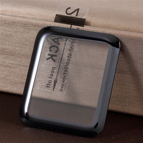 Protecteur écran en verre trempé 3d couverture complète noir pour votre Apple Watch 3/2/1 42mm