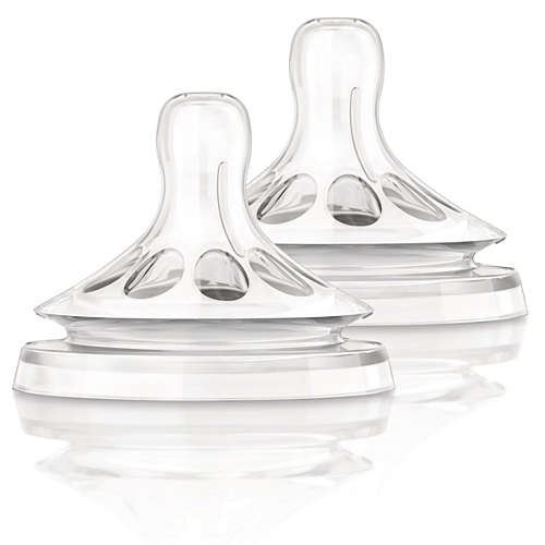 Philips Avent Tétines Natural 3m+ Débit moyen Lot de 2