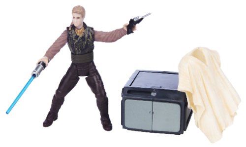 Star Wars Attack of the Clones Anakin Skywalker Outland Peasant Disguise wRemovable Poncho, Blaster Storage Container