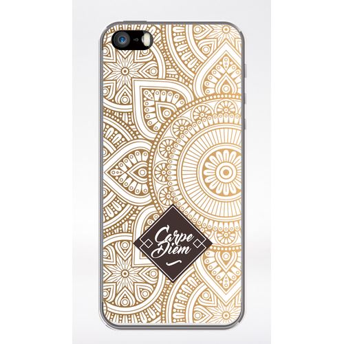 Coque Carpe Diem Modif Orient Fond Blanc Compatible Iphone 5 Transparent