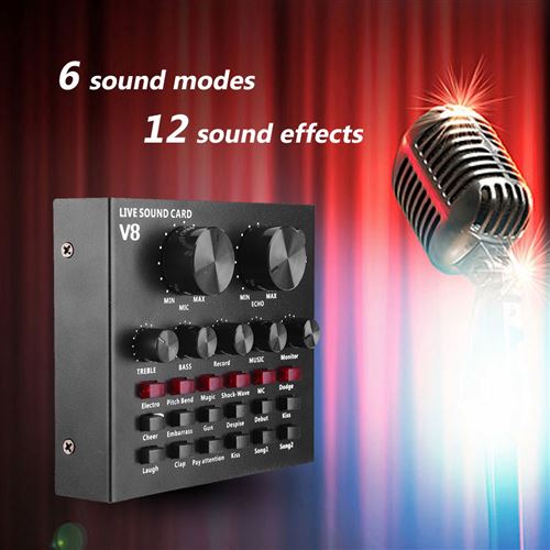 Telephone portable Carte Son USB Multifonction Externe Interface Audio Microphone de Volume