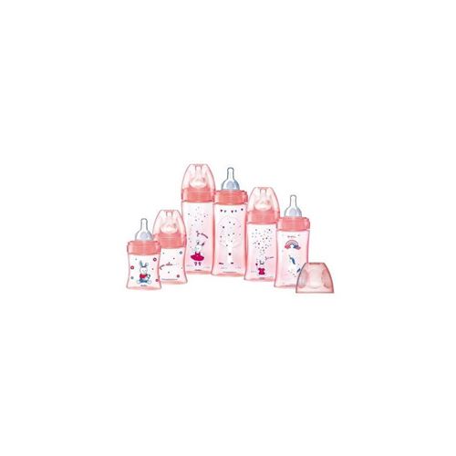 DODIE Lot de 6 biberons anti-coliques Initiation+ - Rose