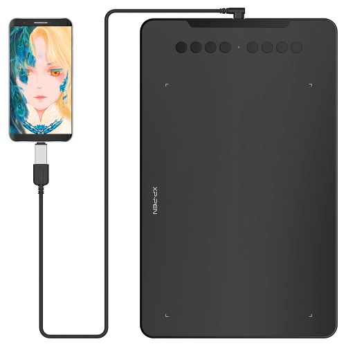 Tekentablet - XP-PEN Deco 01 V2 - 10x6.25 inch - Tilt-functie - 8 Sneltoetsen - Compatibel met Android Smartphone