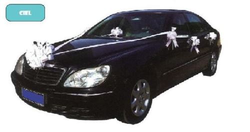 Kit bleu ciel de décoration de voiture mariage