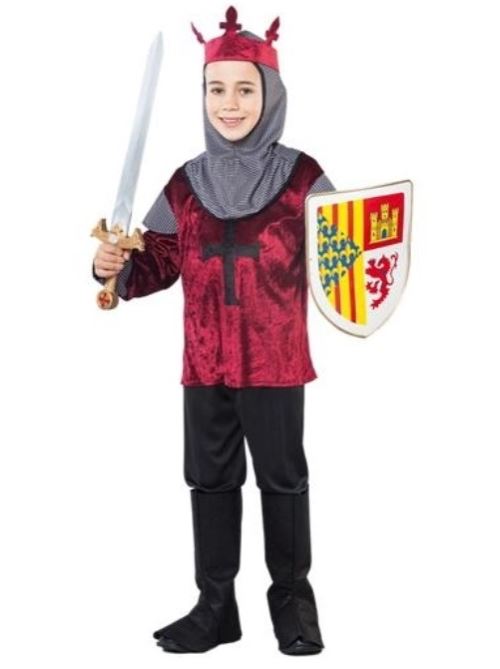 Deguisement chevalier rouge 10-12 ans (armes non incluses) - costume enfant - panoplie garcon