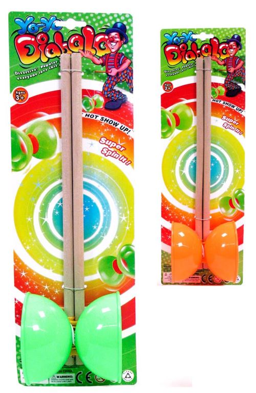 Diabolo en bois 30 cm 2 couleurs