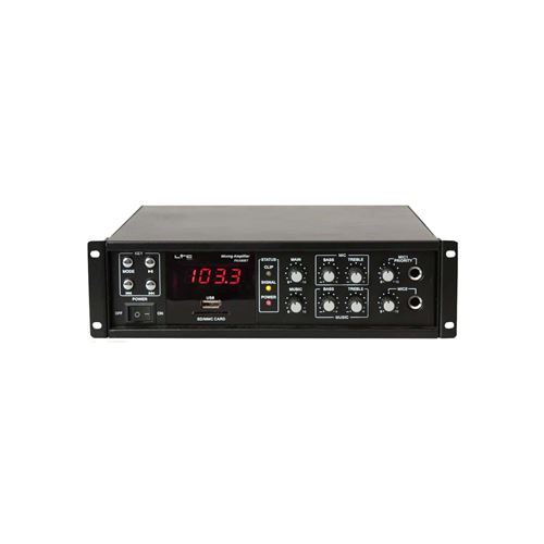 LTC PAA80BT Amplificateur public address 80w avec bluetooth, usb-mp3 et tuner fm - Noir