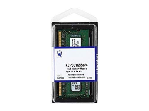 Kingston - KCP3L16SS8 - Mémoire Notebook 4 Go - 1600MHz SODIMM, DDR3L, 1.35V, CL11, 204-pin