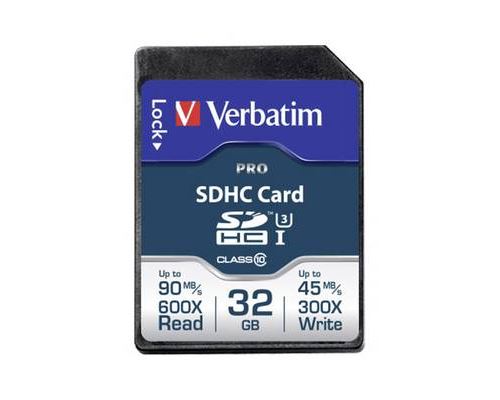 Verbatim PRO - Carte mémoire flash - 32 Go - UHS Class 3 / Class10 - 300x/600x - SDHC UHS-I