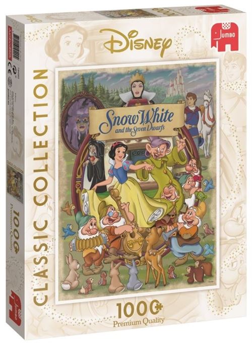 Jumbo Puzzle Disney classique blanc neige puzzle 1000 pièces
