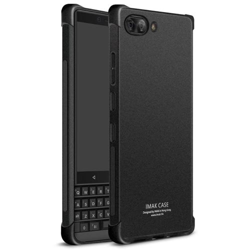 Coque en TPU la peau se sentent antidéflagrants anti-goutte noir mat pour votre BlackBerry Key2