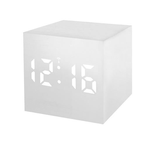 Réveil radiopiloté(e) Bresser Optik 8020402GYEWHI blanc