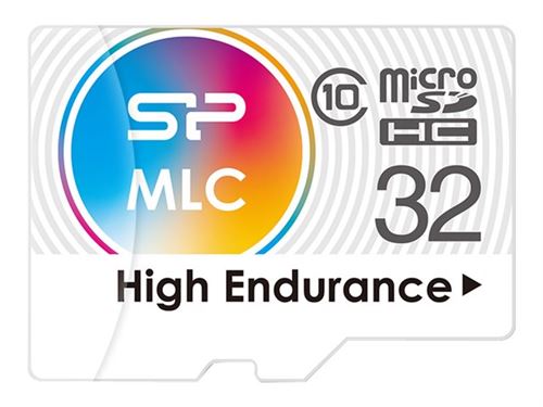 Silicon power carte mémoire microsd - high endurance - 32 go sp032gbsthiu3v10sp