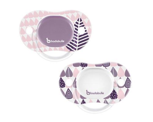 Sucettes réversibles 6-12m fille pink trees - badabulle
