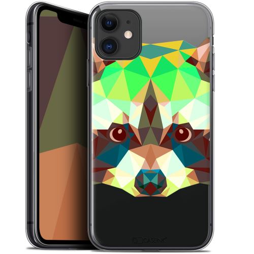Coque Gel Apple iPhone 11 (6.1 ) Extra Fine Polygon Animals - Raton Laveur