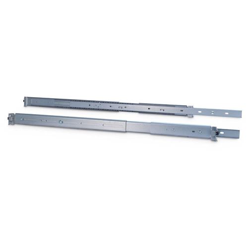 Inter-Tech Glissières de rack télescopiques gris 2U 19