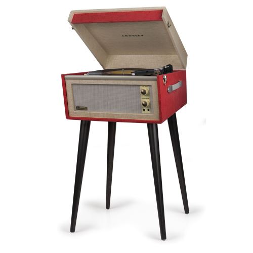 Crosley Bermuda Dansette platine vinyle avec pieds et Bluetooth - Vintage Red