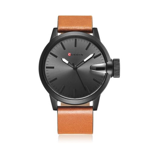 OHP Montre Homme Quartz Brun+Noir Sport Luxe CURREN 8208