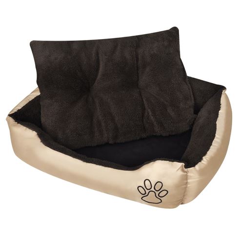 vidaXL Lit pour chiens avec coussin rembourré Taille M