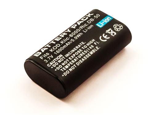 Battery similar KOD KLIC-8000, Li-ion, 3,7V, 1600mAh, 5,9Wh