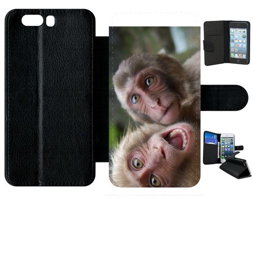 Etui À Rabat Huawei P10+ Plus Chimpanzés Fou