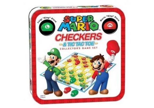 NINTENDO - Jeu de Dames + Tic Tac Toe Super Mario Boite Metal'UK Only'