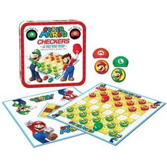 NINTENDO - Jeu de Dames + Tic Tac Toe Super Mario Boite Metal'UK Only'