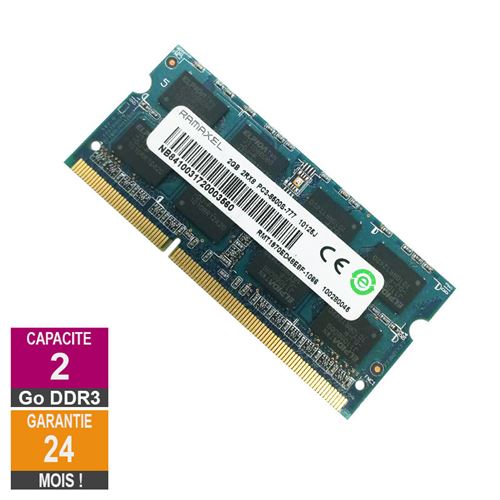 Barrette Mémoire 2Go Ram Ddr3 Ramaxel Rmt1970Ed48E8F-1066 So-Dimm Pc3-8500S