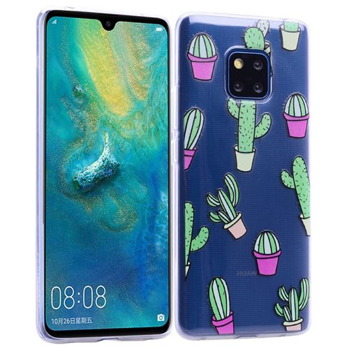 Coque en TPU impression de motifs cactus pour votre Huawei Mate 20 Pro