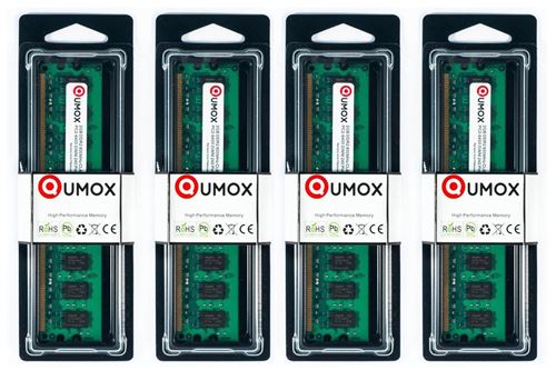 4x 2Go 8Go 2Go DDR2 800MHz PC2-6300 PC2-6400 DDR2 800 (240 broches) Qumox DIMM Mémoire pour ordinateur de bureau