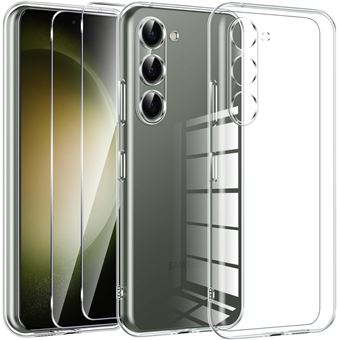 Coque Transparente pour Samsung Galaxy S23 (6,1") et 2 Verres Trempé Film Protection Ecran Little Boutik® - 1