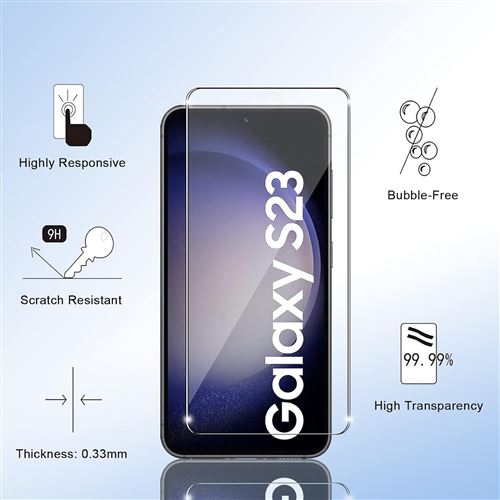 Coque Renforcée En Verre Trempé Transparente Samsung Galaxy S23