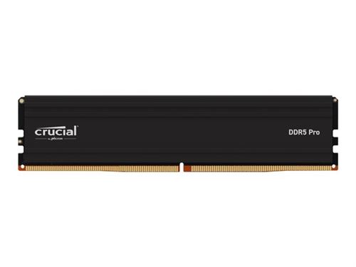 Crucial - DDR5 - module - 24 Go - DIMM 288 broches - 5600 MHz / PC5-44800 - CL46 - 1.1 V - mémoire sans tampon - on-die ECC - noir