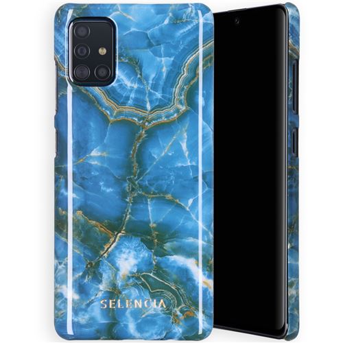 Selencia Coque Maya Fashion pour Samsung Galaxy A71 Onyx Blue