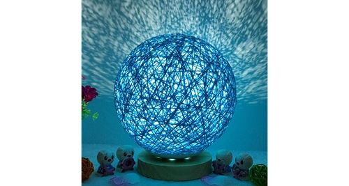 Non Communiqué Multicolore Chargement Usb 3D Led Rotin Moon Night Light Moonlight Table Bureau Lamp - Image 1
