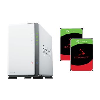 Serveur NAS Synology DS223J total 4To avec 2x disque dur ST 2To IRONWOLF -  Serveurs NAS - Achat & prix