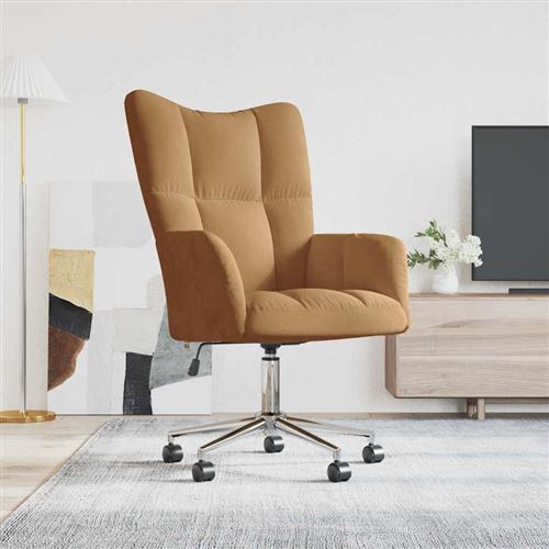 Non Communiqué Brun Vidaxl Chaise De Relaxation Marron Velours328169
